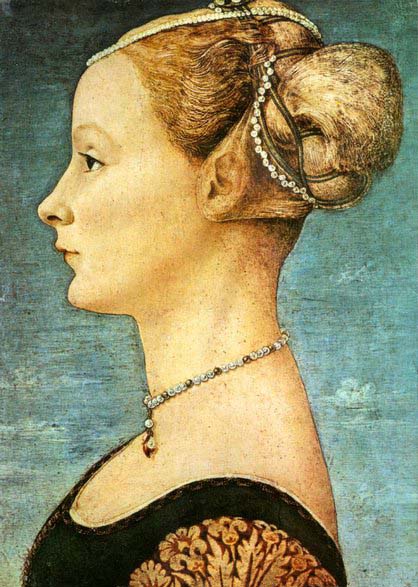 Antonio Pollaiuolo Portrait of a Girl - Panel Museo Poldi Pezzoli